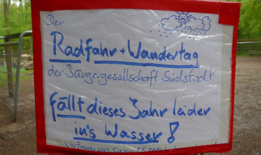 1. Mai: (Radfahr- und Wandertag) Regen-Tag