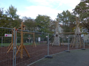 Baustelle Indianerspielplatz Südstadt Karlsruhe