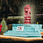 Indianerbrunnen an Weihnachten